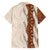 Aloha Hawaii Mikioi Lei Family Matching Off Shoulder Maxi Dress and Hawaiian Shirt Cattail Red Tropical Flower Pattern - Polynesian Pride