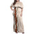 Aloha Hawaii Mikioi Lei Family Matching Off Shoulder Maxi Dress and Hawaiian Shirt Cattail Red Tropical Flower Pattern - Polynesian Pride