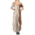 Aloha Hawaii Mikioi Lei Family Matching Summer Maxi Dress and Hawaiian Shirt Cattail Red Tropical Flower Pattern - Polynesian Pride