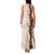 Aloha Hawaii Mikioi Lei Family Matching Tank Maxi Dress and Hawaiian Shirt Cattail Red Tropical Flower Pattern - Polynesian Pride