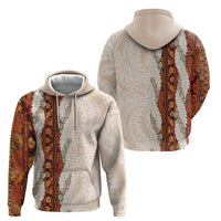 Aloha Hawaii Mikioi Lei Hoodie Cattail Red Tropical Flower Pattern - Polynesian Pride