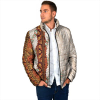 Aloha Hawaii Mikioi Lei Padded Jacket Cattail Red Tropical Flower Pattern - Polynesian Pride