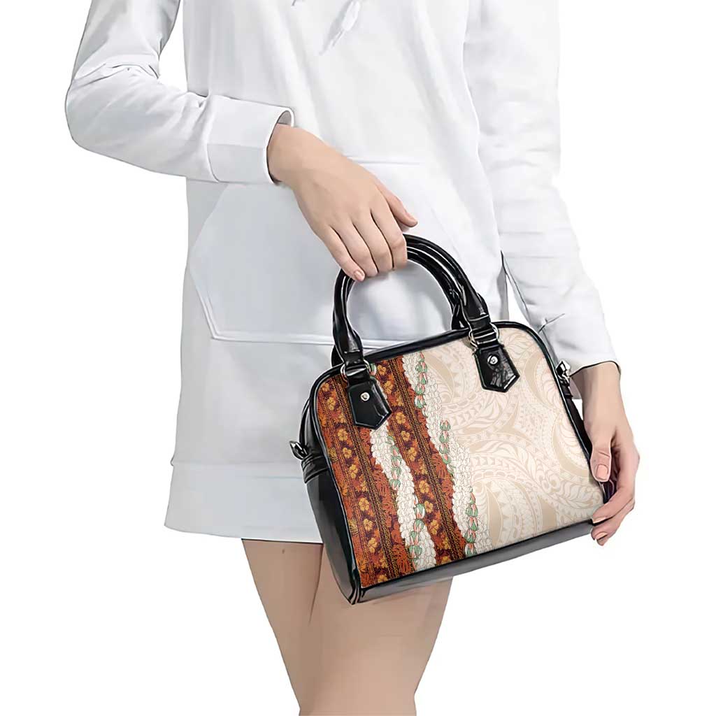 Aloha Hawaii Mikioi Lei Shoulder Handbag Cattail Red Tropical Flower Pattern - Polynesian Pride