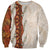 Aloha Hawaii Mikioi Lei Sweatshirt Cattail Red Tropical Flower Pattern - Polynesian Pride