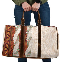 Aloha Hawaii Mikioi Lei Travel Bag Cattail Red Tropical Flower Pattern - Polynesian Pride