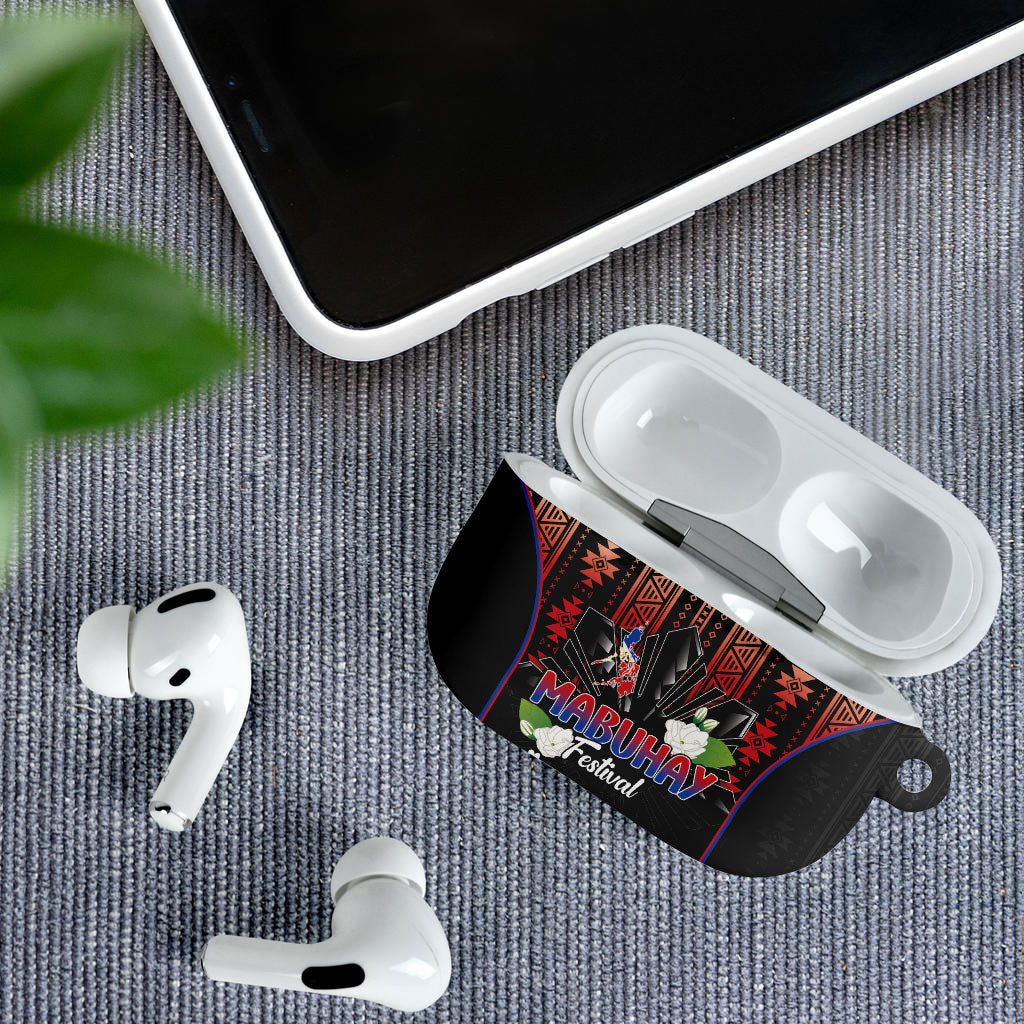 Mabuhay Philippines Festival AirPods Case Filipino Map Sampaguita Igorot Pattern LT14 - Polynesian Pride