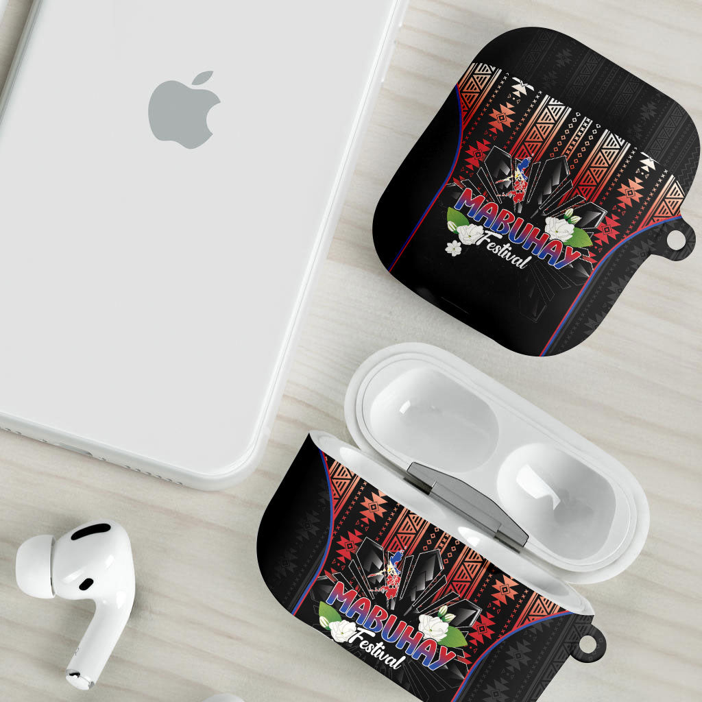 Mabuhay Philippines Festival AirPods Case Filipino Map Sampaguita Igorot Pattern LT14 - Polynesian Pride