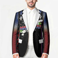Mabuhay Philippines Festival Blazer Filipino Map Sampaguita Igorot Pattern LT14 - Polynesian Pride