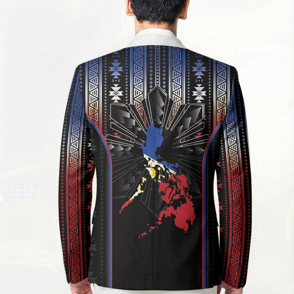 Mabuhay Philippines Festival Blazer Filipino Map Sampaguita Igorot Pattern LT14 - Polynesian Pride