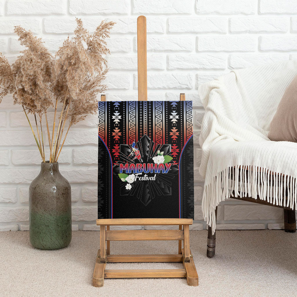 Mabuhay Philippines Festival Canvas Wall Art Filipino Map Sampaguita Igorot Pattern LT14 - Polynesian Pride