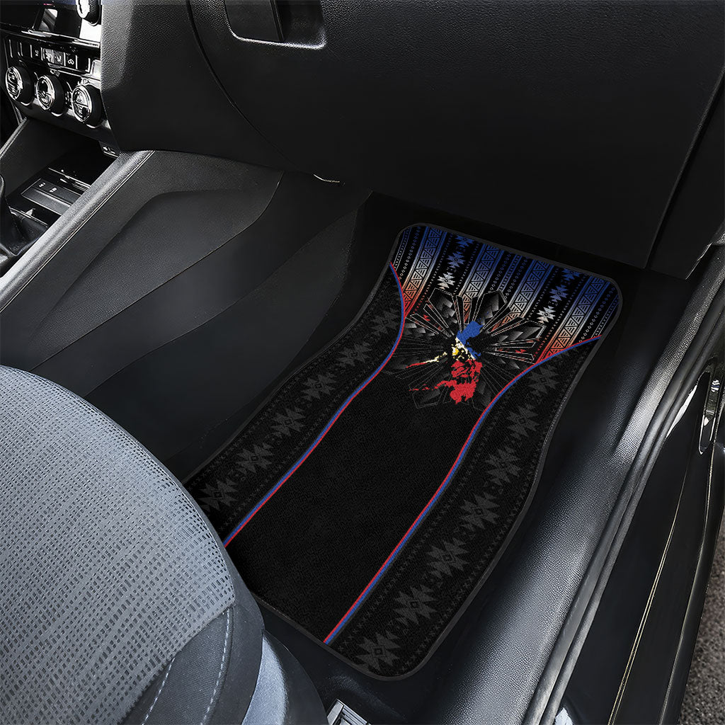 Mabuhay Philippines Festival Car Mats Filipino Map Sampaguita Igorot Pattern LT14 - Polynesian Pride