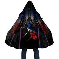 Mabuhay Philippines Festival Cloak Filipino Map Sampaguita Igorot Pattern LT14 Unisex Black - Polynesian Pride