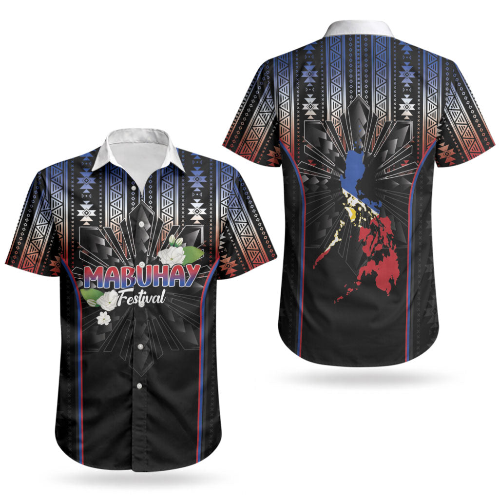 Mabuhay Philippines Festival Couples Matching Mermaid Dress and Hawaiian Shirt Filipino Map Sampaguita Igorot Pattern LT14 - Polynesian Pride
