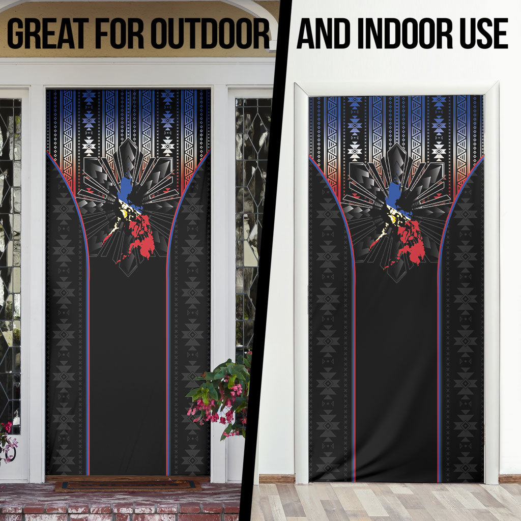 Mabuhay Philippines Festival Door Cover Filipino Map Sampaguita Igorot Pattern LT14 - Polynesian Pride