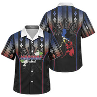 Mabuhay Philippines Festival Family Matching Off Shoulder Maxi Dress and Hawaiian Shirt Filipino Map Sampaguita Igorot Pattern LT14 Son's Shirt Black - Polynesian Pride