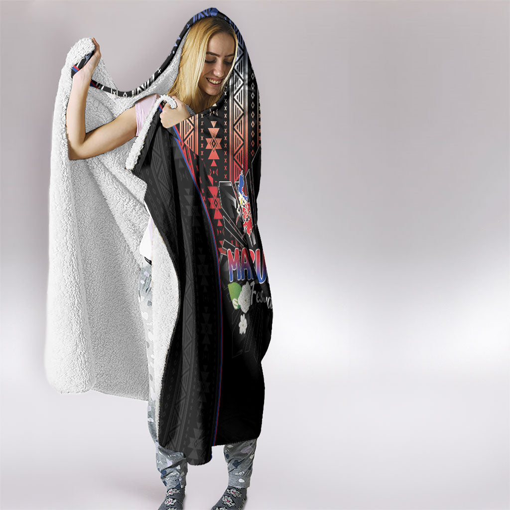 Mabuhay Philippines Festival Hooded Blanket Filipino Map Sampaguita Igorot Pattern LT14 - Polynesian Pride