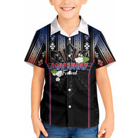 Mabuhay Philippines Festival Kid Hawaiian Shirt Filipino Map Sampaguita Igorot Pattern LT14 Kid Black - Polynesian Pride