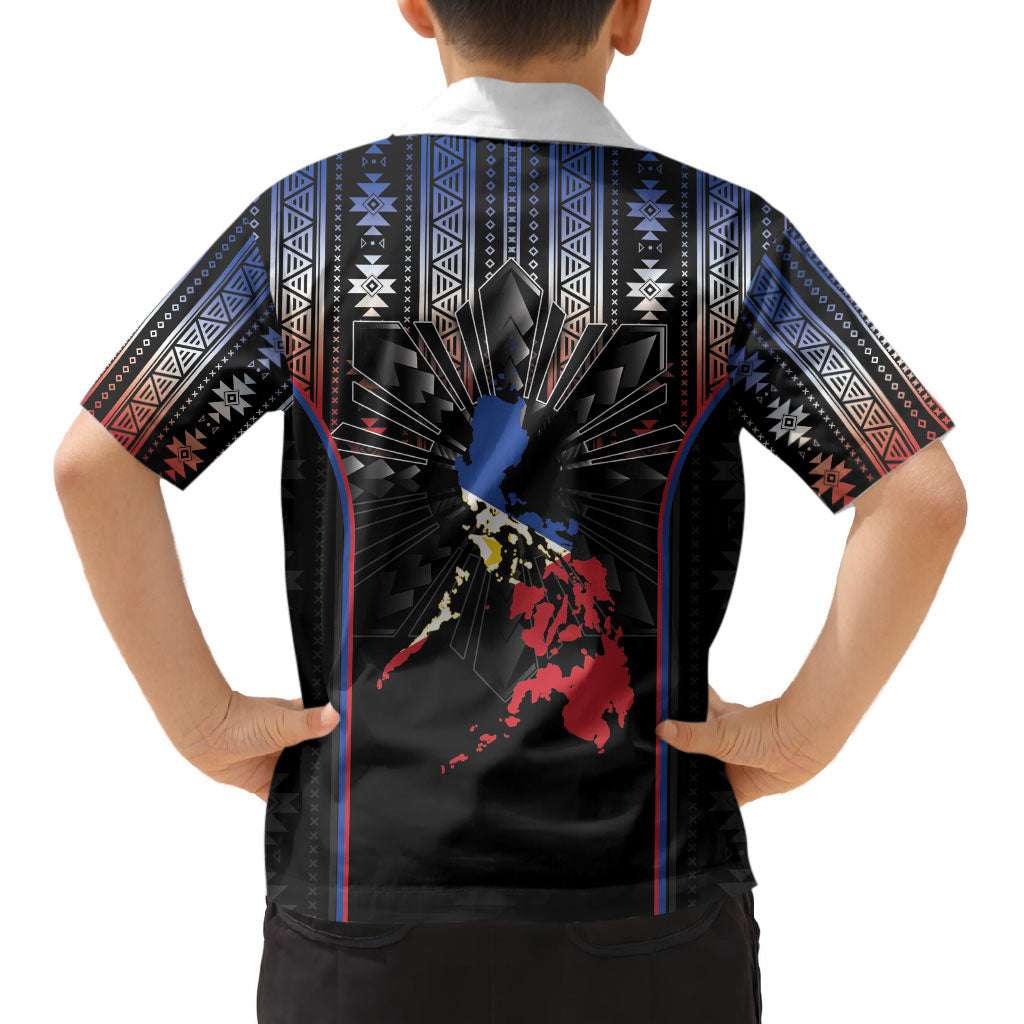 Mabuhay Philippines Festival Kid Hawaiian Shirt Filipino Map Sampaguita Igorot Pattern LT14 - Polynesian Pride