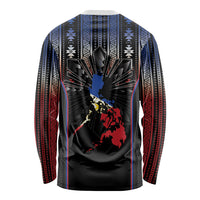 Mabuhay Philippines Festival Long Sleeve Shirt Filipino Map Sampaguita Igorot Pattern LT14 - Polynesian Pride