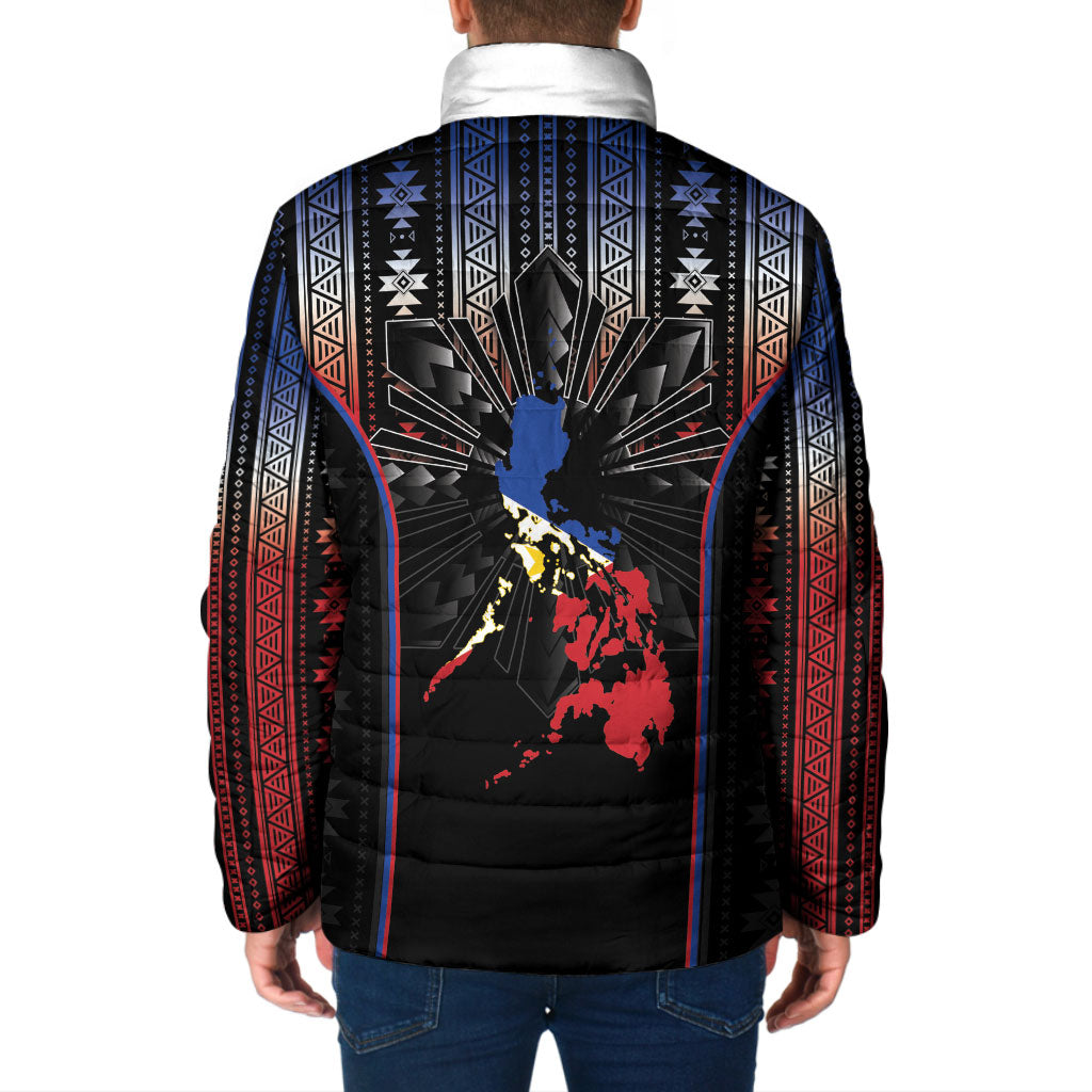 Mabuhay Philippines Festival Padded Jacket Filipino Map Sampaguita Igorot Pattern LT14 - Polynesian Pride