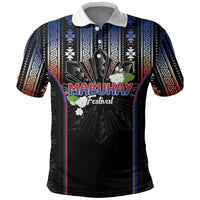 Mabuhay Philippines Festival Polo Shirt Filipino Map Sampaguita Igorot Pattern LT14 Black - Polynesian Pride