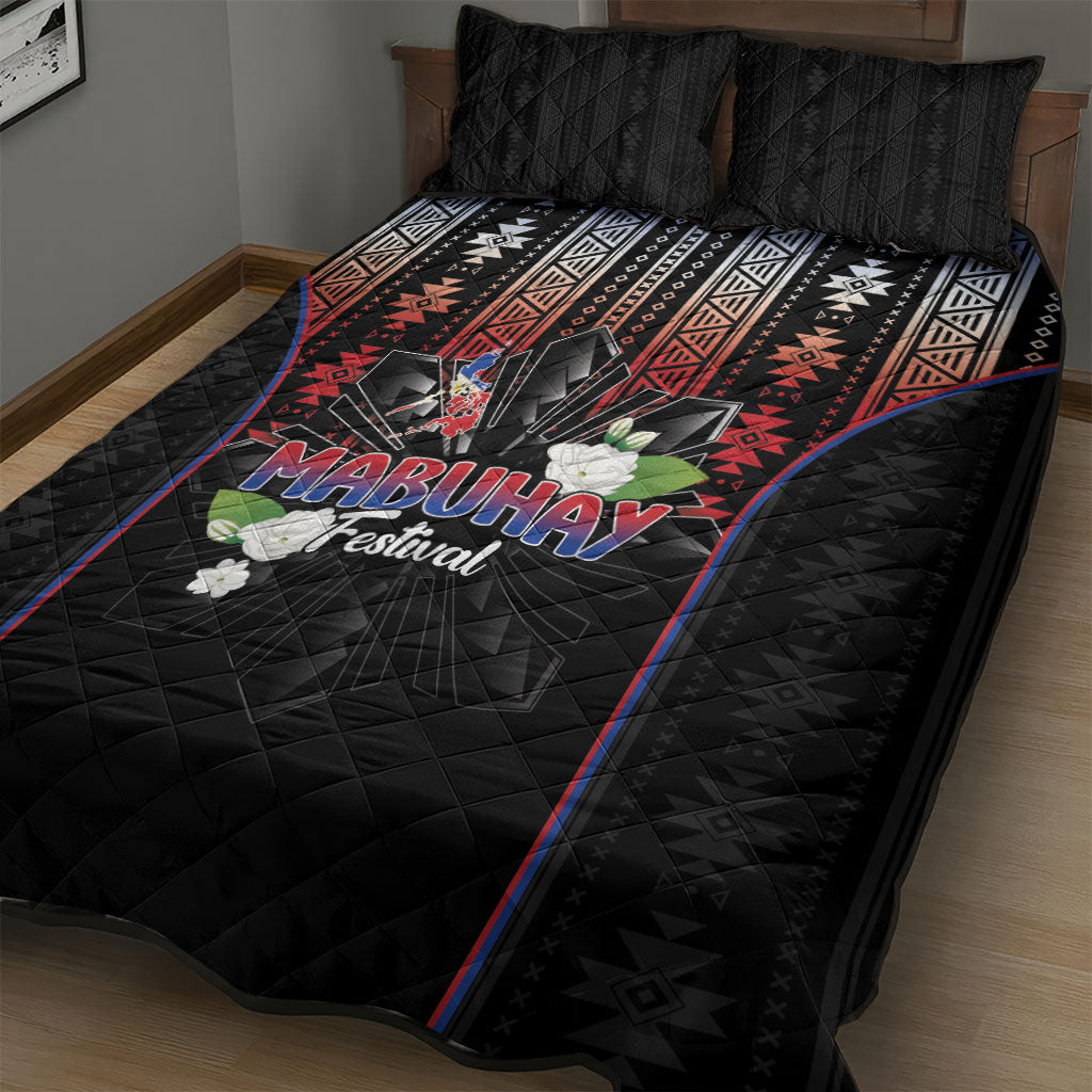 Mabuhay Philippines Festival Quilt Bed Set Filipino Map Sampaguita Igorot Pattern LT14 - Polynesian Pride