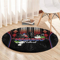 Mabuhay Philippines Festival Round Carpet Filipino Map Sampaguita Igorot Pattern LT14 - Polynesian Pride