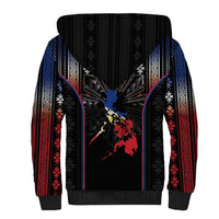 Mabuhay Philippines Festival Sherpa Hoodie Filipino Map Sampaguita Igorot Pattern LT14 - Polynesian Pride