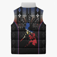 Mabuhay Philippines Festival Sleeveless Puffer Jacket Filipino Map Sampaguita Igorot Pattern LT14 - Polynesian Pride