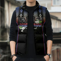 Mabuhay Philippines Festival Sleeveless Puffer Jacket Filipino Map Sampaguita Igorot Pattern LT14 - Polynesian Pride