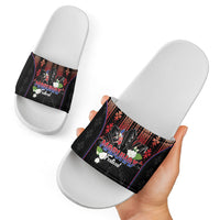 Mabuhay Philippines Festival Slide Sandals Filipino Map Sampaguita Igorot Pattern LT14 - Polynesian Pride