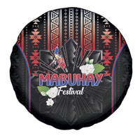 Mabuhay Philippines Festival Spare Tire Cover Filipino Map Sampaguita Igorot Pattern LT14 - Polynesian Pride