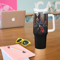 Mabuhay Philippines Festival Tumbler With Handle Filipino Map Sampaguita Igorot Pattern LT14 - Polynesian Pride