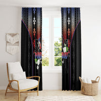 Mabuhay Philippines Festival Window Curtain Filipino Map Sampaguita Igorot Pattern LT14 - Polynesian Pride