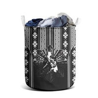 Mabuhay Philippines Festival Laundry Basket Filipino Map Black White Igorot Pattern LT14 - Polynesian Pride