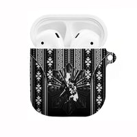 Mabuhay Philippines Festival AirPods Case Filipino Map Black White Igorot Pattern LT14 Black - Polynesian Pride