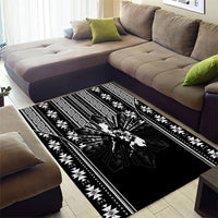 Mabuhay Philippines Festival Area Rug Filipino Map Black White Igorot Pattern LT14 - Polynesian Pride