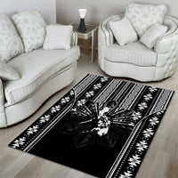Mabuhay Philippines Festival Area Rug Filipino Map Black White Igorot Pattern LT14 - Polynesian Pride