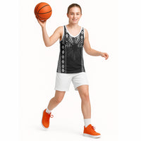 Mabuhay Philippines Festival Basketball Jersey Filipino Map Black White Igorot Pattern LT14 - Polynesian Pride