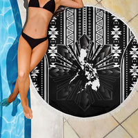 Mabuhay Philippines Festival Beach Blanket Filipino Map Black White Igorot Pattern LT14 - Polynesian Pride