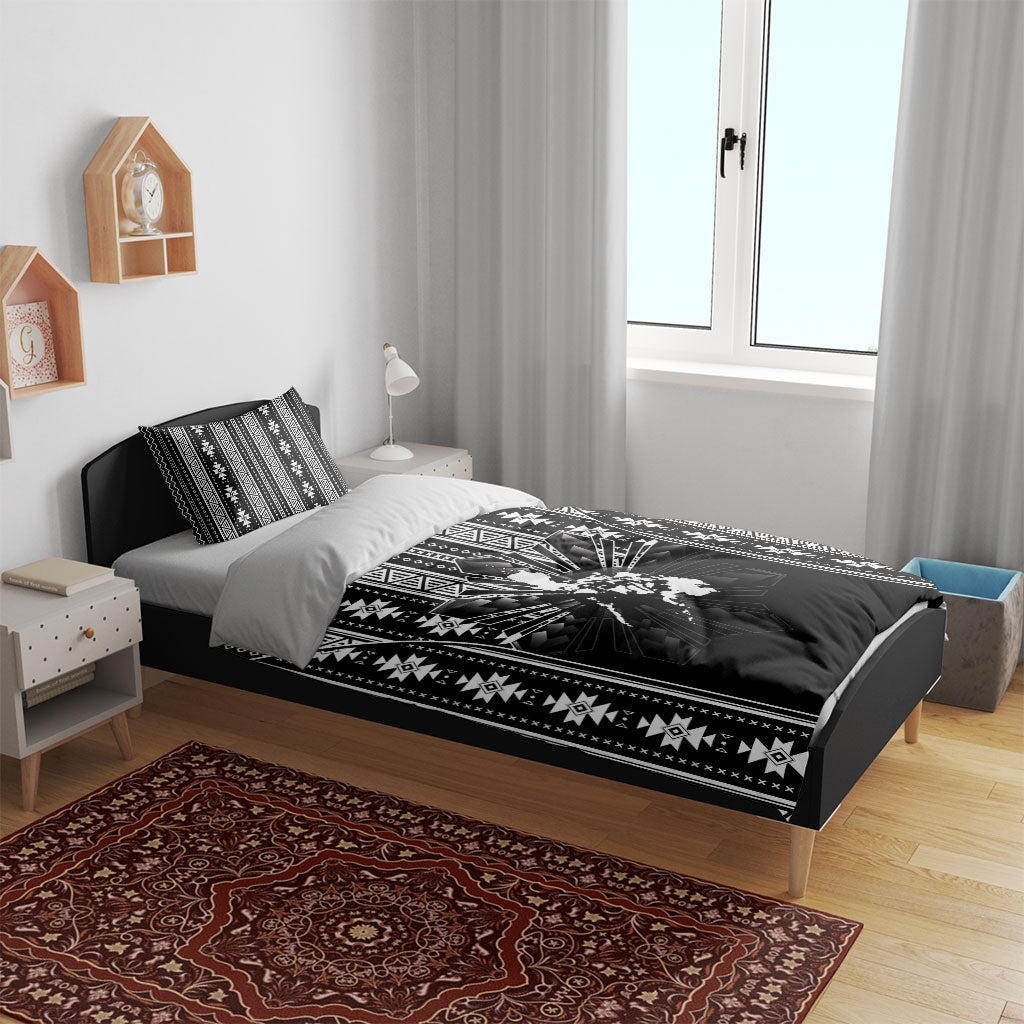 Mabuhay Philippines Festival Bedding Set Filipino Map Black White Igorot Pattern LT14 - Polynesian Pride