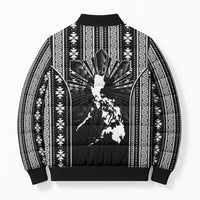 Mabuhay Philippines Festival Bomber Puffer Jacket Filipino Map Black White Igorot Pattern LT14 - Polynesian Pride