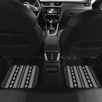 Mabuhay Philippines Festival Car Mats Filipino Map Black White Igorot Pattern LT14 Set 2pcs - Back Black - Polynesian Pride