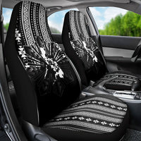 Mabuhay Philippines Festival Car Seat Cover Filipino Map Black White Igorot Pattern LT14 - Polynesian Pride