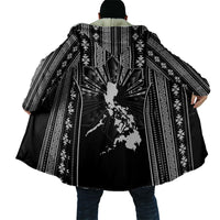 Mabuhay Philippines Festival Cloak Filipino Map Black White Igorot Pattern LT14 - Polynesian Pride
