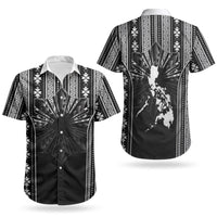 Mabuhay Philippines Festival Couples Matching Off Shoulder Maxi Dress and Hawaiian Shirt Filipino Map Black White Igorot Pattern LT14 - Polynesian Pride