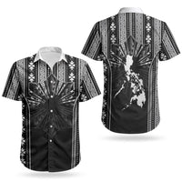 Mabuhay Philippines Festival Couples Matching Off Shoulder Short Dress and Hawaiian Shirt Filipino Map Black White Igorot Pattern LT14 - Polynesian Pride