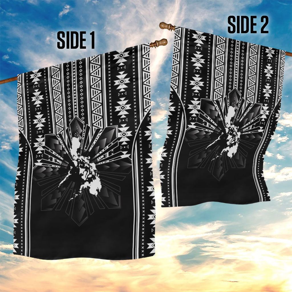 Mabuhay Philippines Festival Garden Flag Filipino Map Black White Igorot Pattern LT14 - Polynesian Pride