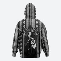 Mabuhay Philippines Festival Hoodie Filipino Map Black White Igorot Pattern LT14 - Polynesian Pride