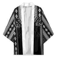Mabuhay Philippines Festival Kimono Filipino Map Black White Igorot Pattern LT14 Unisex Black - Polynesian Pride